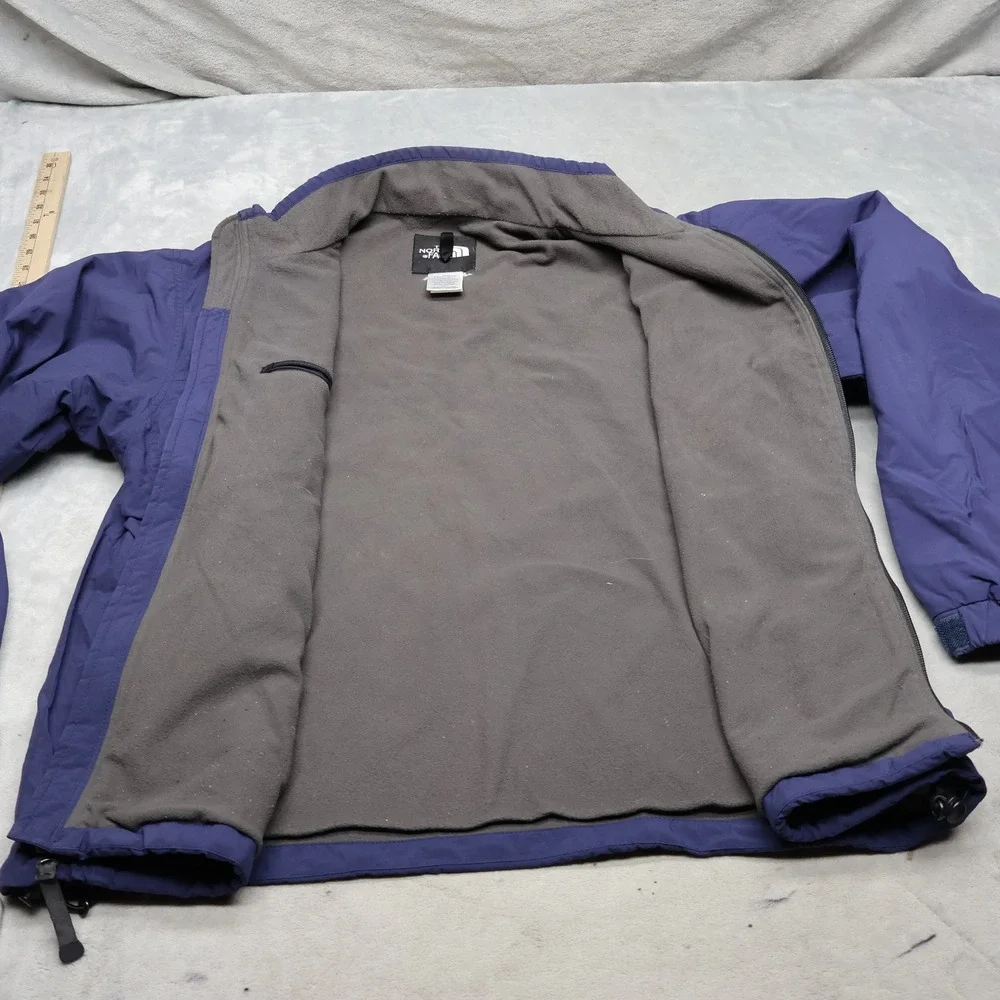 North Face Jacket Men Large Blue Insulated Fleece Lined Wind Rain Outdoor Hiking